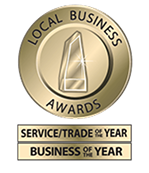 Local Business Awards gold medal with Service/Trade of the Year and Business of the Year categories for licensed granny flat builder